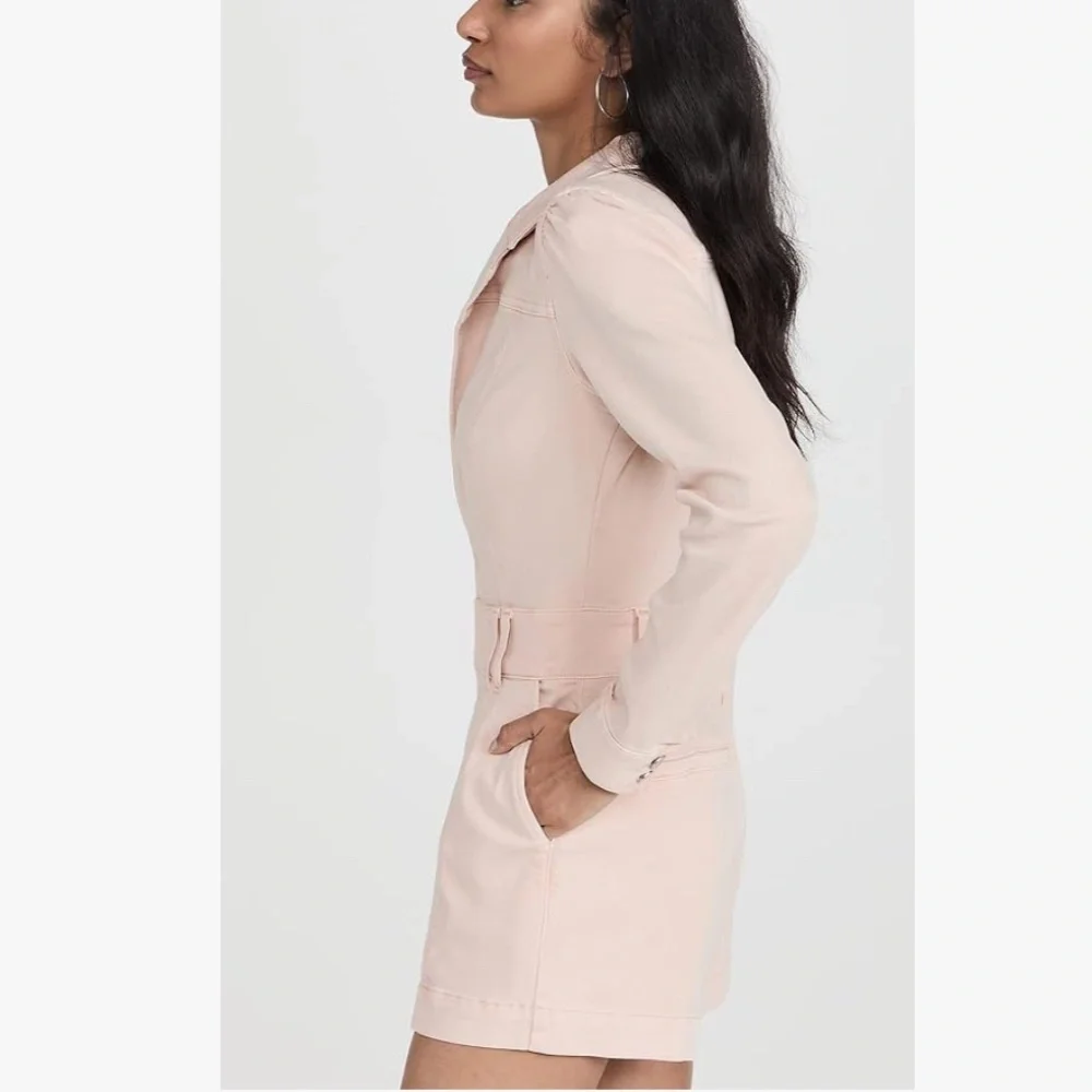 PAIGE “Meg” Romper in Vintage Pink Valentine Size 6 | Long Sleeve Utility